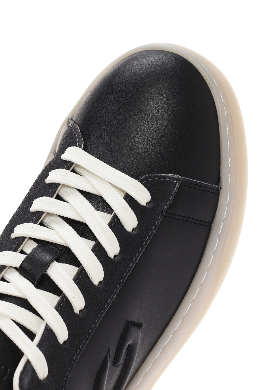 Alberto Guardiani Erkek Siyah New Era Bağcıklı Deri Sneaker