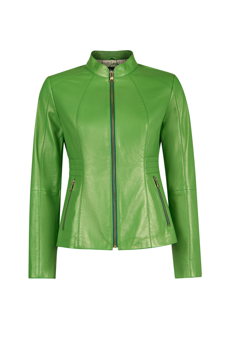Lydia Woman Green Short Leather Jacket 26SGE5976PR | Derimod