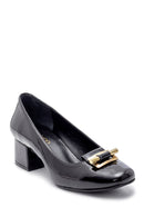 Women's Patent Leather Thick Heeled Shoes | Derimod