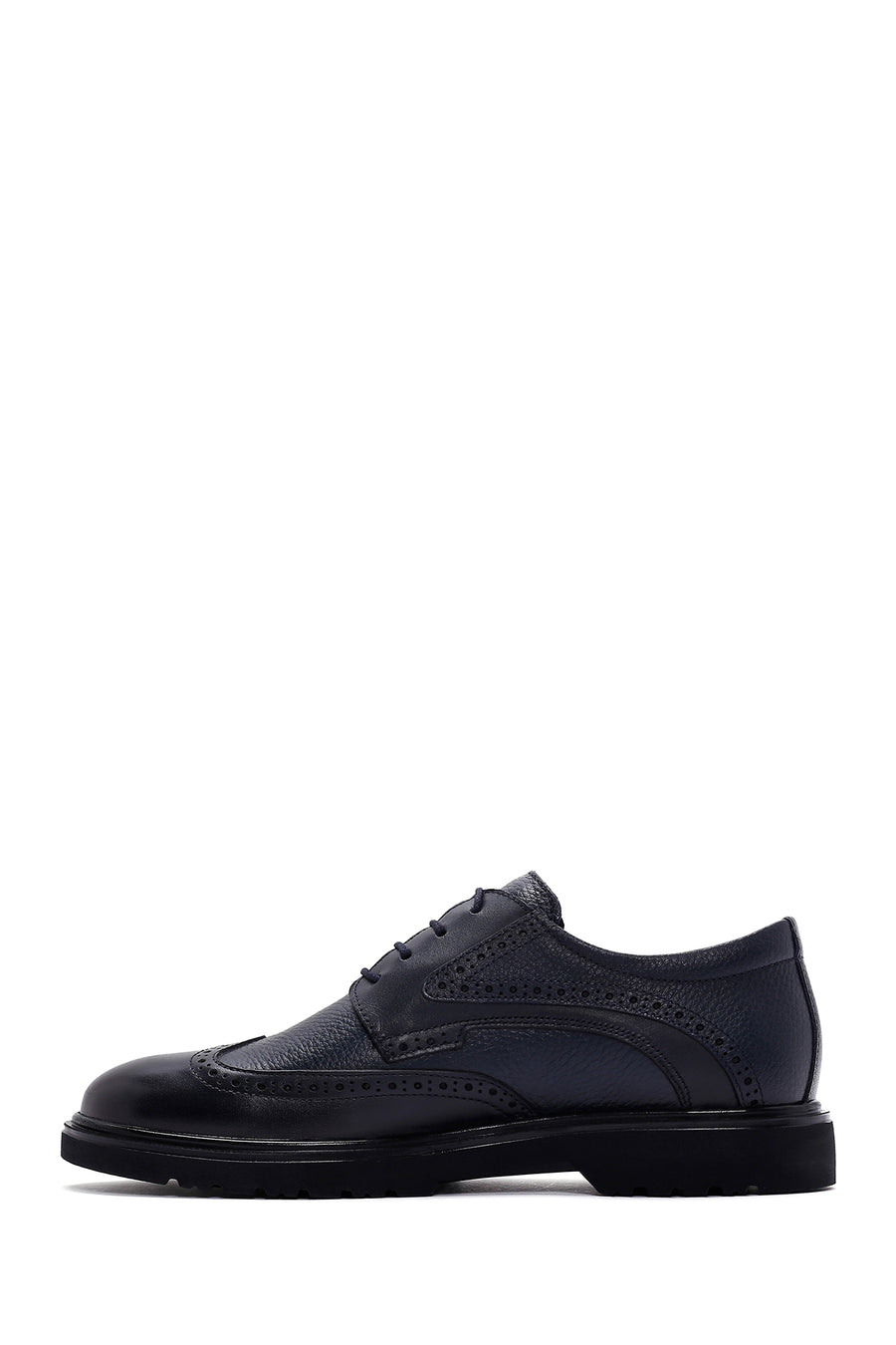 Men's Navy Blue Leather Classic Shoes