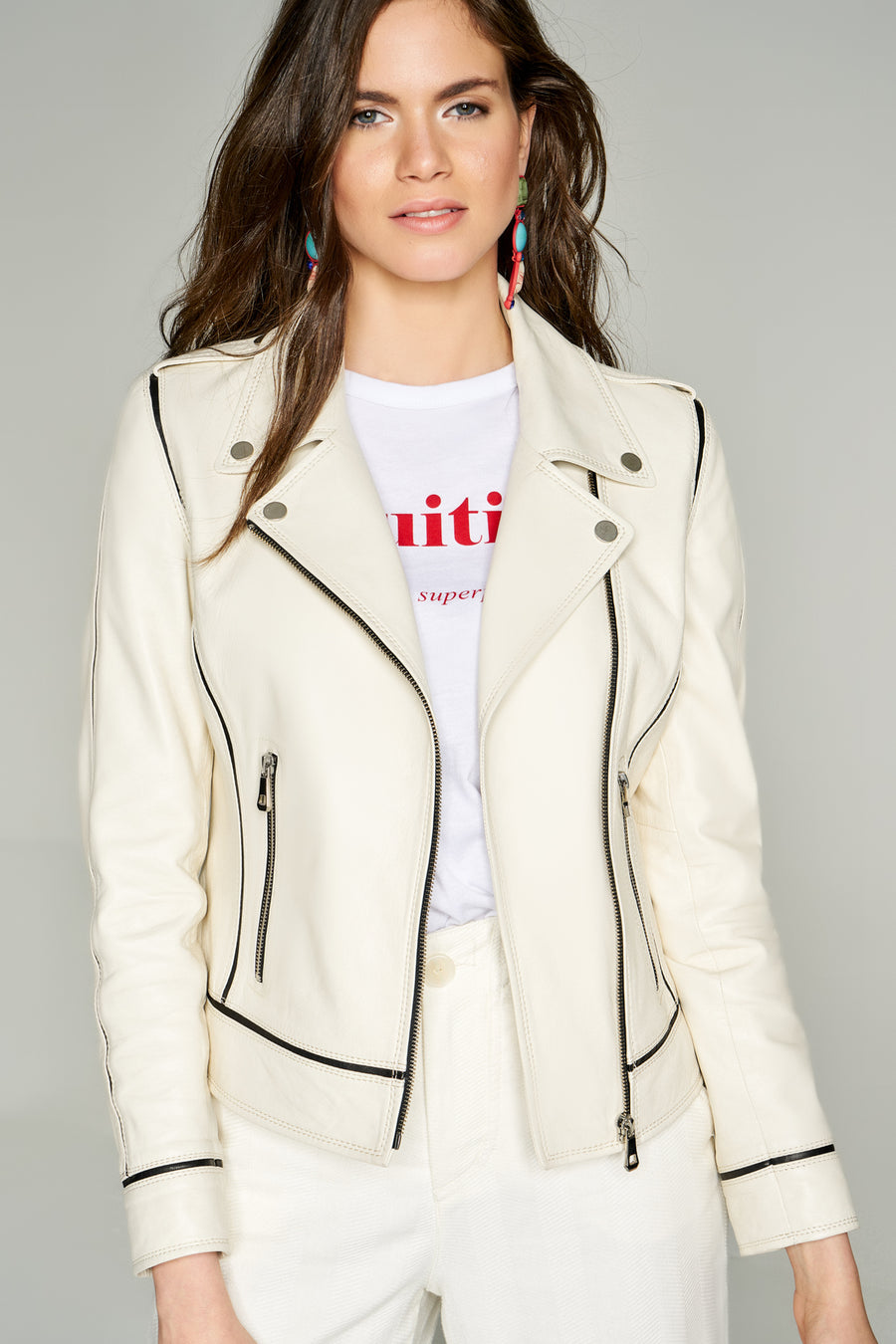 Bianca Women's Leather Jacket 18SGD5459U4 | Derimod