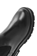 Harley Davidson Women's Black Spiez Zippered Leather Boots | Derimod