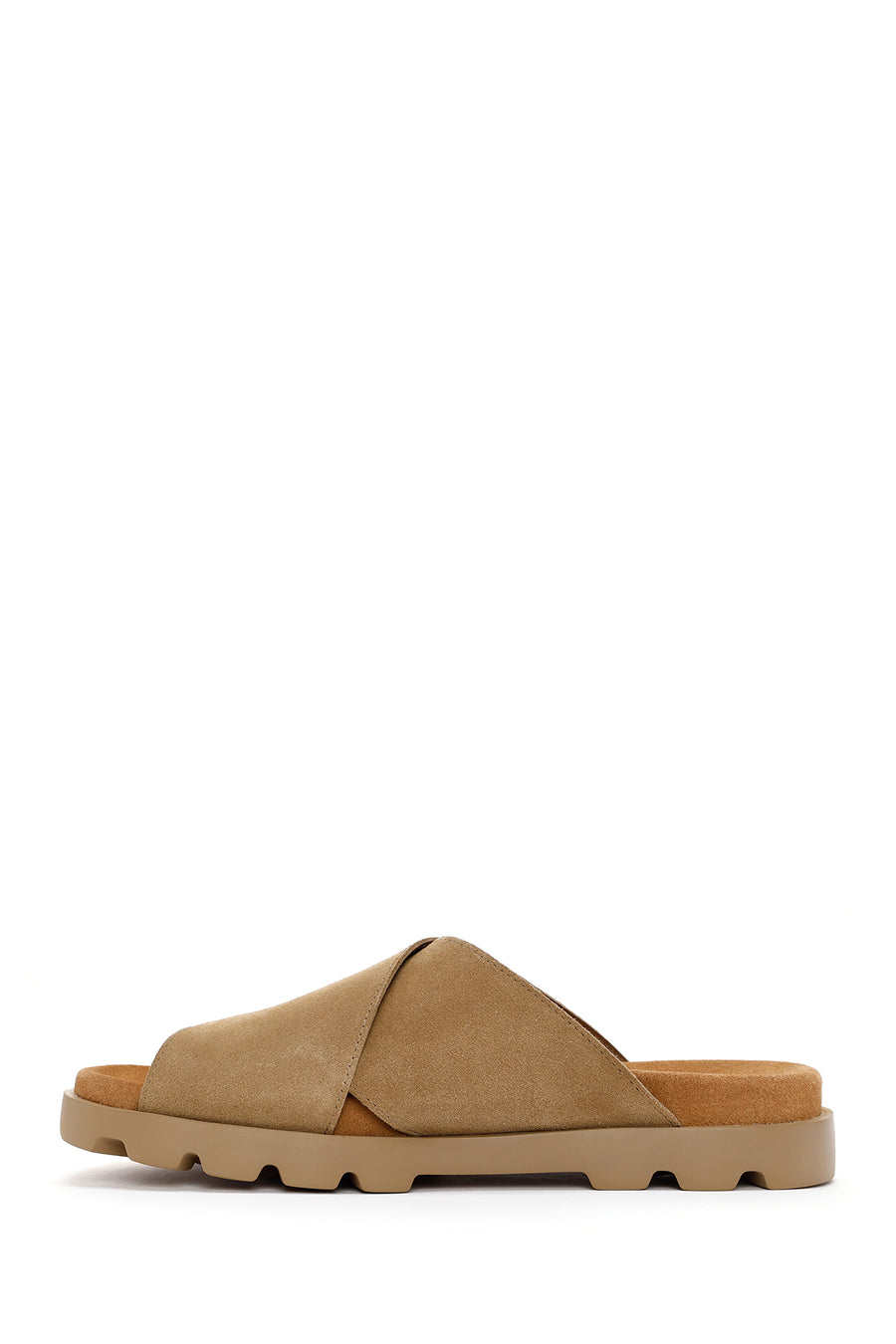 Camper Men's Brown Brutus Leather Slippers