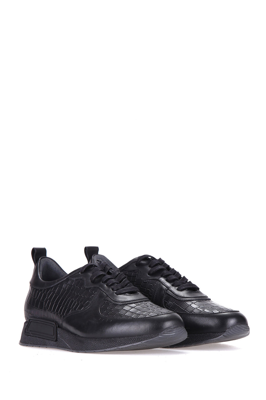 Crocodile Patterned Men's Leather Sneaker