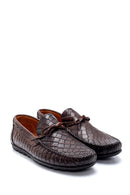 Men's Leather Crocodile Patterned Loafer | Derimod