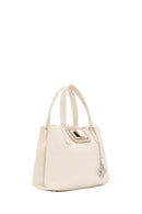 Women's Cream Long Strap Fabric Handbag | Derimod