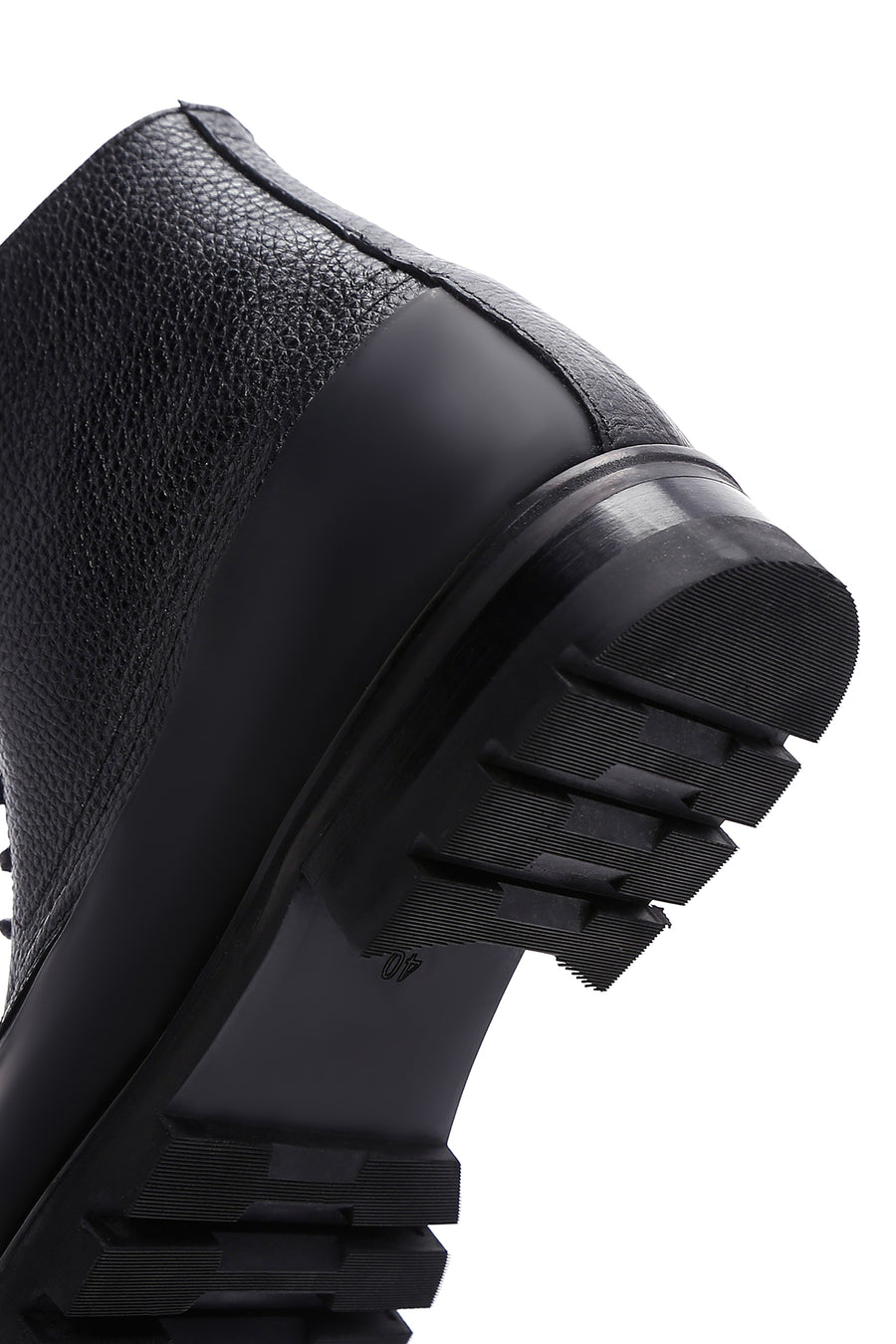 Men's Black Leather Zippered Casual Boots