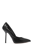 Women's Black High Thin Heel Leather Stiletto | Derimod