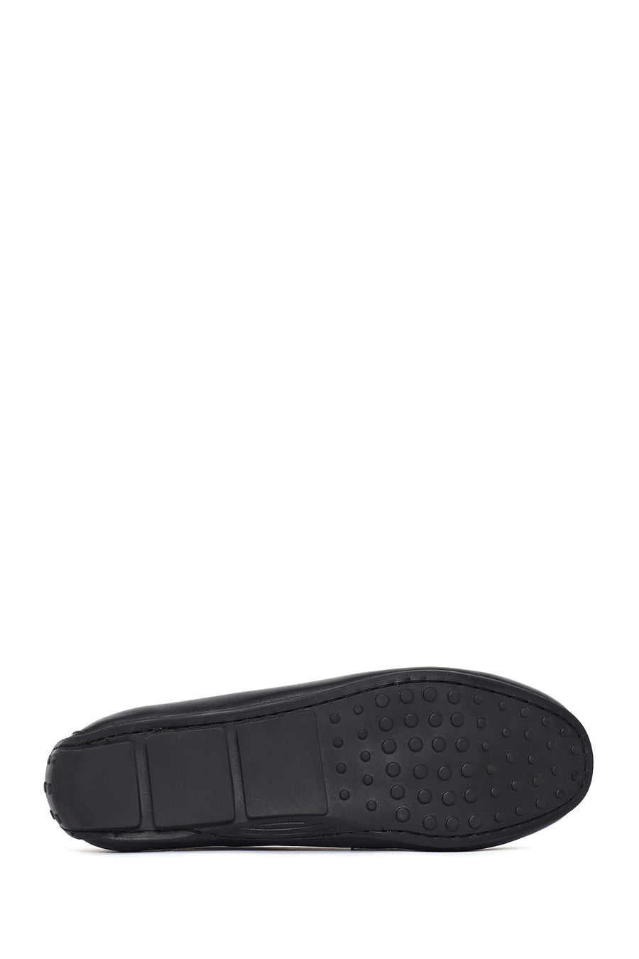 Kadın Siyah Tokalı Deri Loafer