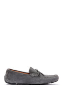 Men's Gray Leather Loafer | Derimod