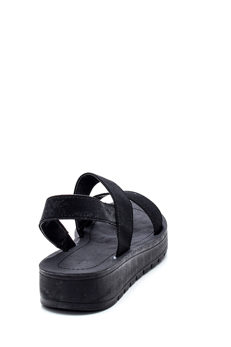 Women's Black Casual Flat Sandals