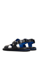 Men's Black Leather Sandals | Derimod