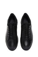 Men's Black Leather Sneaker | Derimod