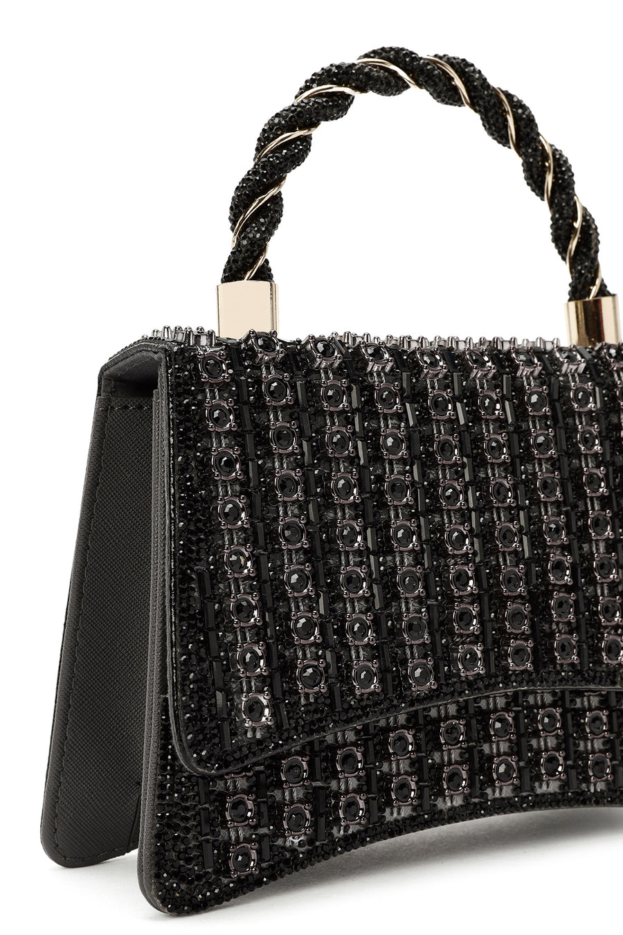 Women's Anthracite Long Strap Stone Mini Handbag