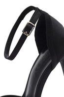 Women's Black Ankle Strap Stone High Thin Heel Shoes | Derimod