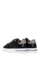 Men's Black Leather Sneaker | Derimod