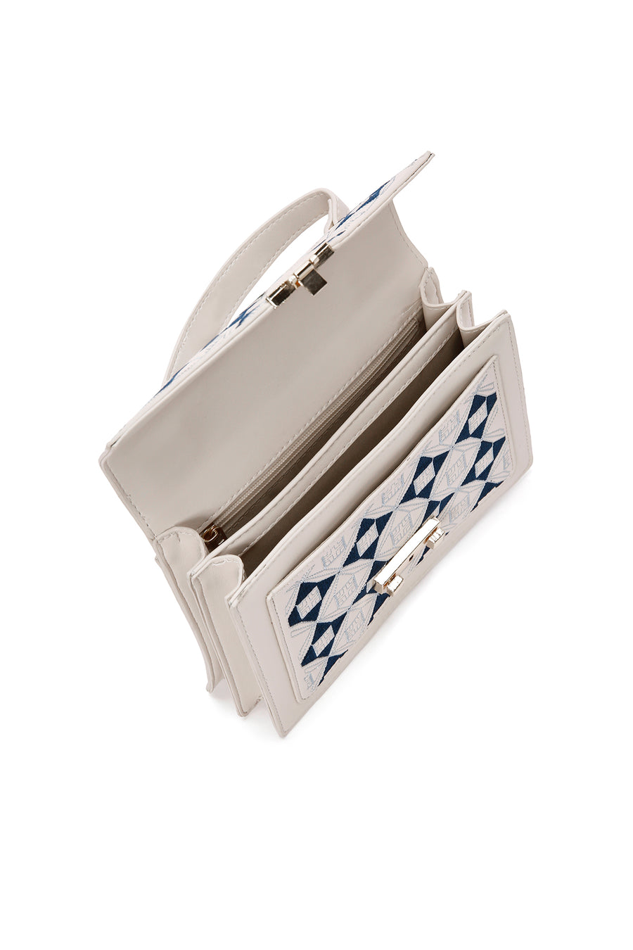 Women's Beige Printed Long Strap Shoulder Bag