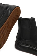 Men's Black Thick-Soled Leather Chelsea Boot | Derimod