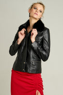 Rachel Women's Leather Jacket | Derimod