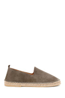 Men's Mink Suede Leather Espadrille | Derimod