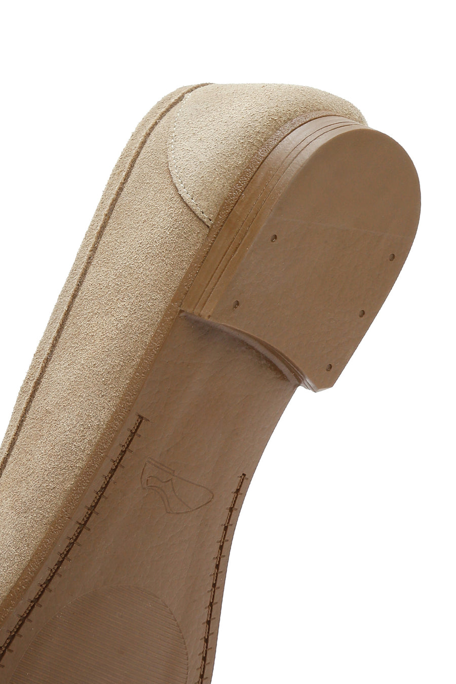 Women's Beige Suede Leather Masculine Loafer