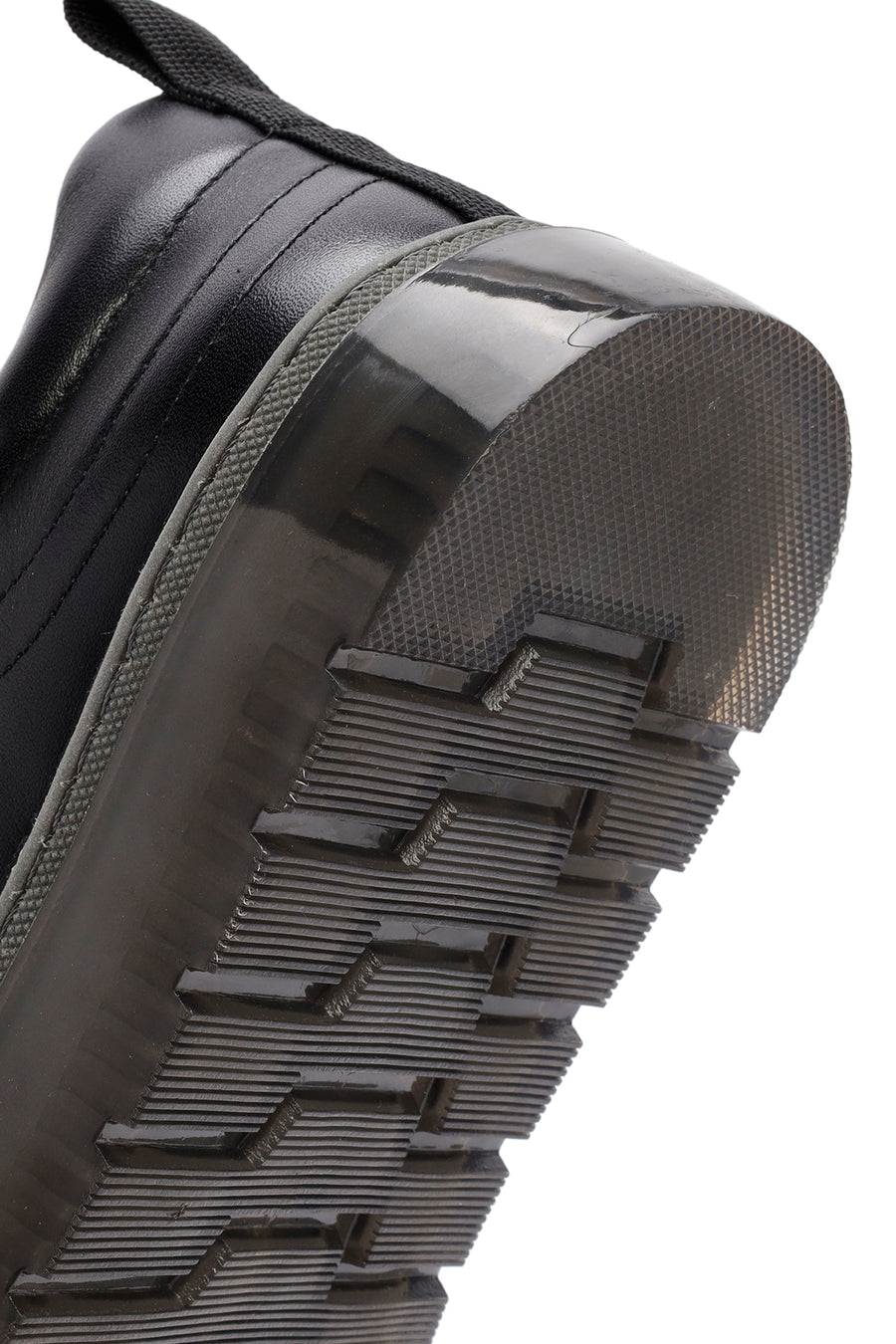 Men's Black Lace-up Leather Sneaker