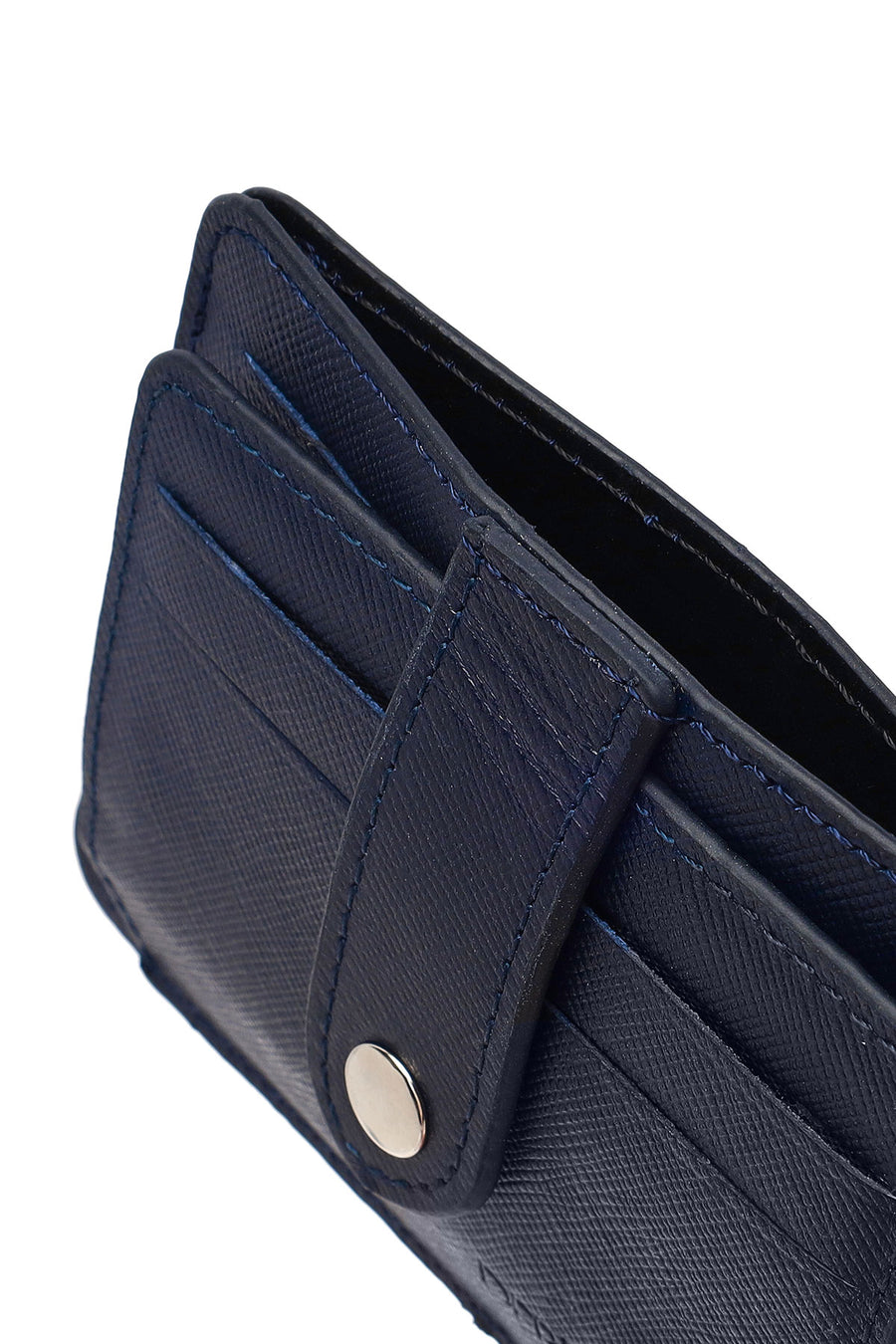 Men's Navy Leather Cardholder