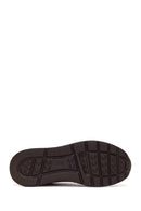 Men's Brown Lace-up Thick-Sole Leather Sneaker | Derimod