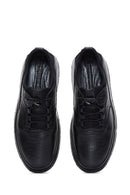 Men's Black Leather Casual Sneaker | Derimod