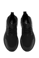 Men's Black Lace-Up Fabric Sneakers | Derimod