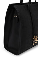 Woman Black Printed Classic Shoulder Bag | Derimod
