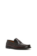 Erkek Bordo Deri Klasik Loafer | Derimod