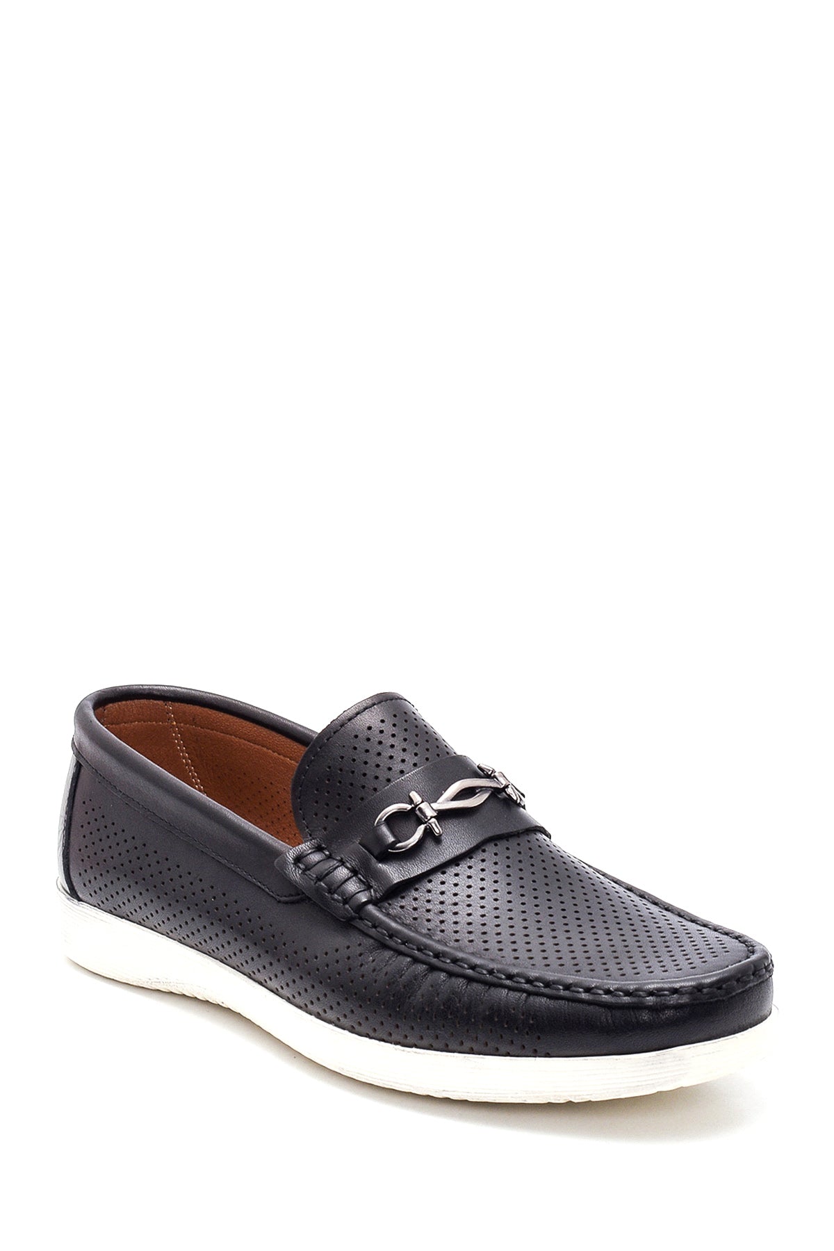 Erkek Siyah Deri Casual Loafer