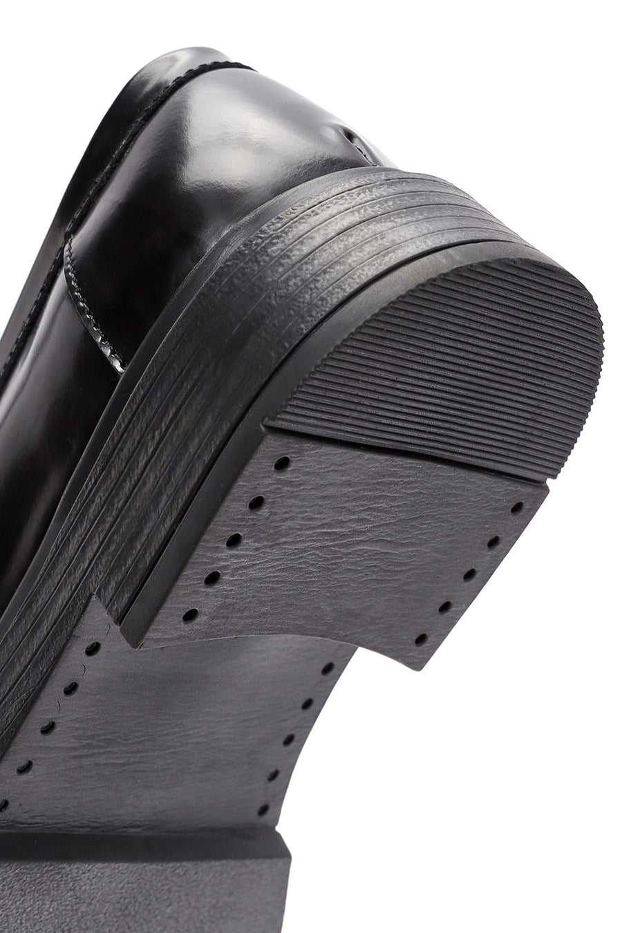 Kadın Siyah Toka Detaylı Deri Maskülen Loafer