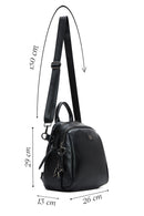 Women's Black Long Strap Backpack | Derimod