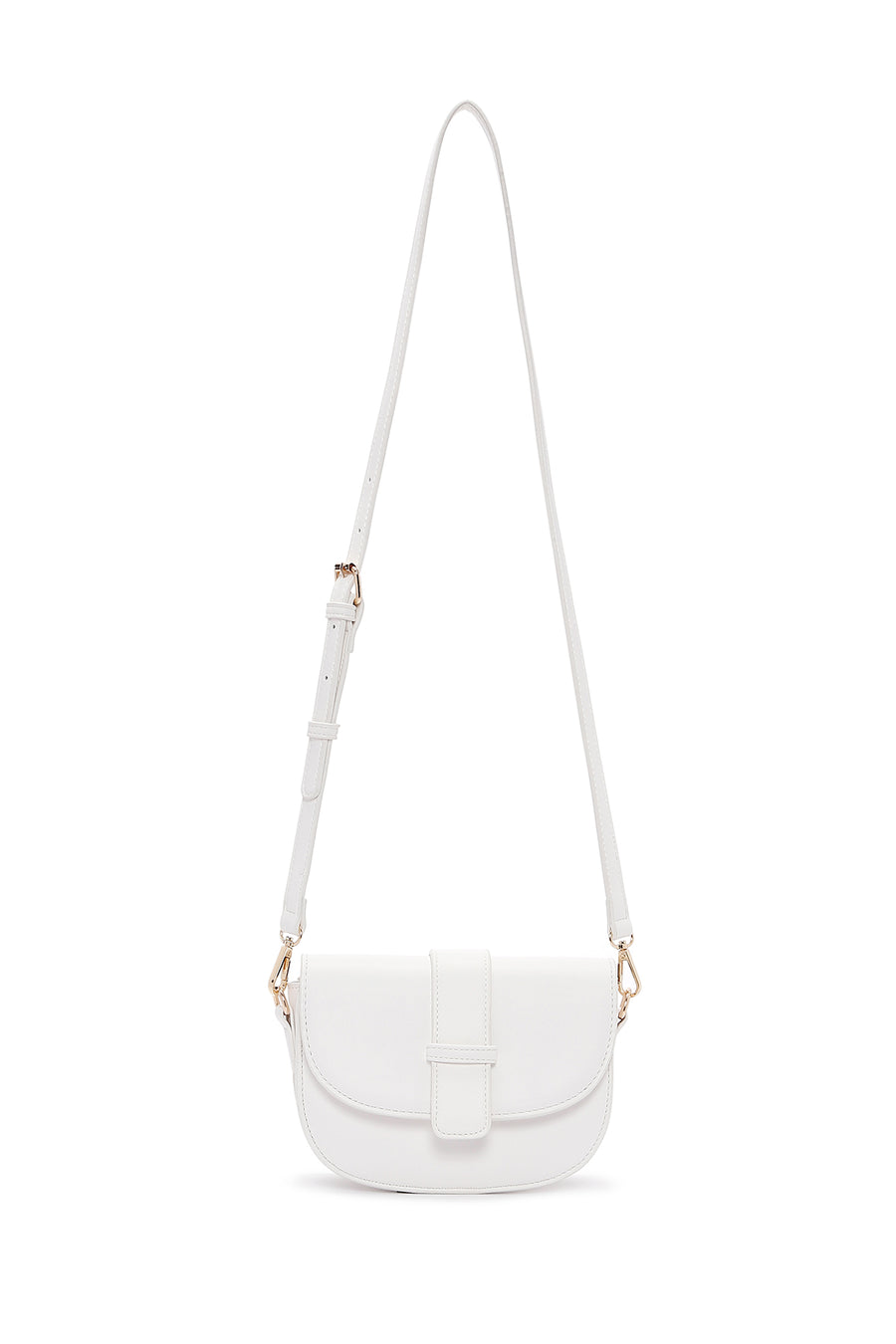 Women's White Long Strap Mini Shoulder Bag