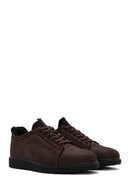 Men's Brown Lace-Up Leather Sneaker | Derimod