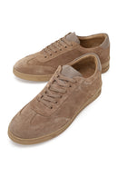 Erkek Bej Bağcıklı Süet Deri Sneaker | Derimod