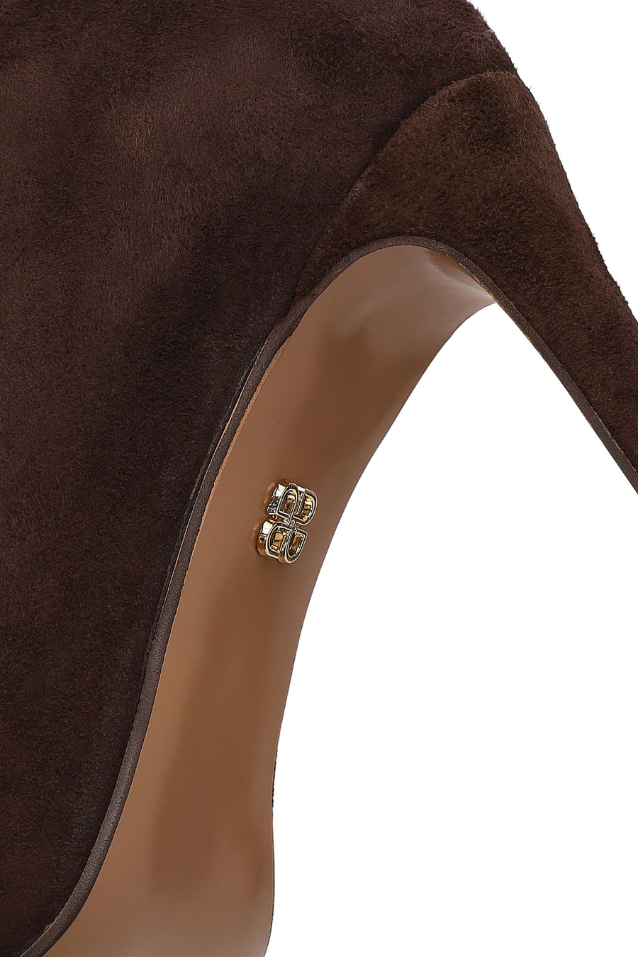 Woman Brown Thin-heeled Suede Boots