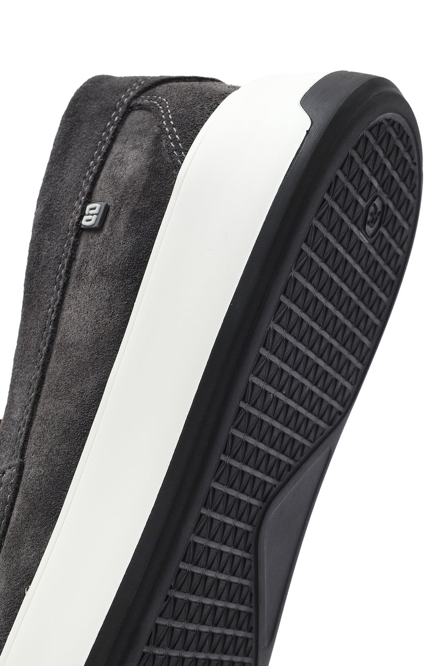 Erkek Gri Süet Deri Casual Loafer