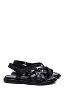 Kadın Siyah Deri Comfort Sandalet | Derimod