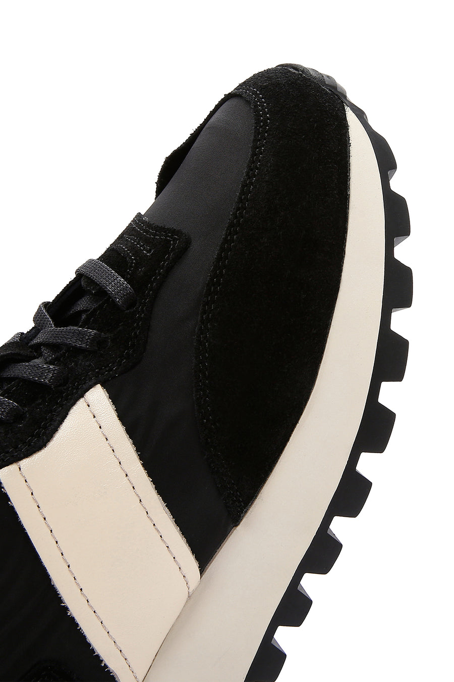 Erkek Siyah Süet Deri Detaylı Sneaker