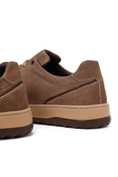 Male Mink Lace-up Thick-Soled Suede Leather Sneaker | Derimod