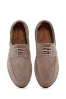 Men's Beige Suede Leather Espadrille | Derimod