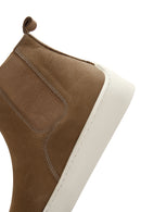 Men's Mink Nubuck Leather Chelsea Ankle Boots | Derimod