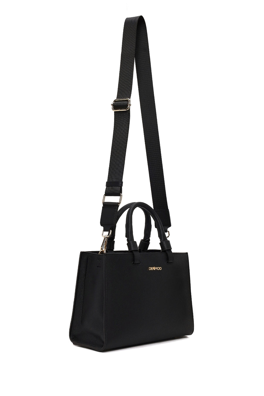 Woman Black Long-Strap Casual Shoulder Bag