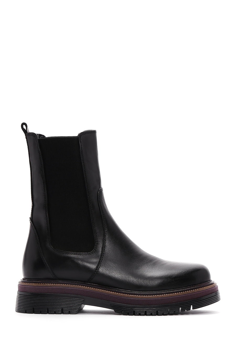 Women's Black Leather Boots 22WFD196618 | Derimod