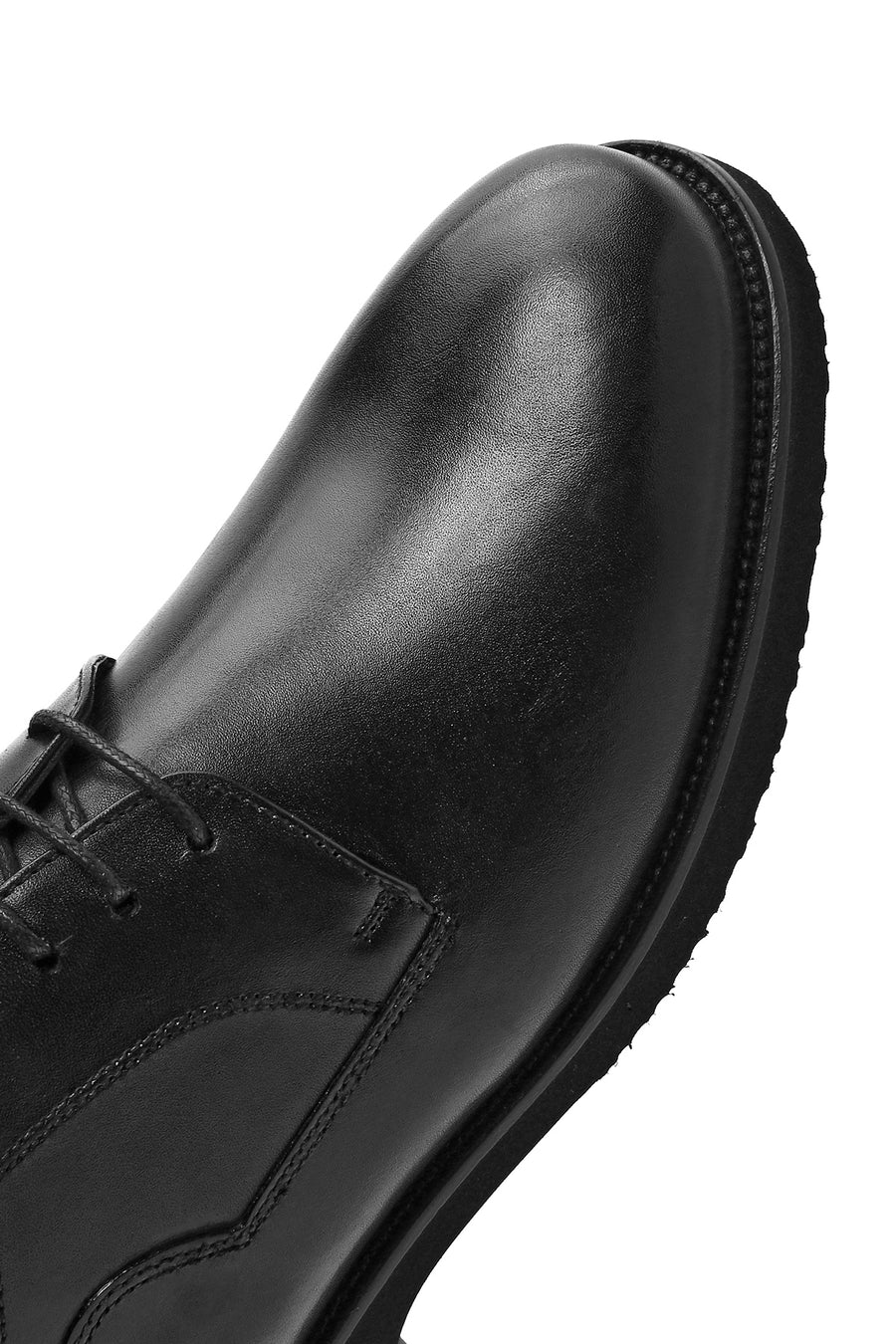 Men's Black Lace-up Leather Casual Shoes