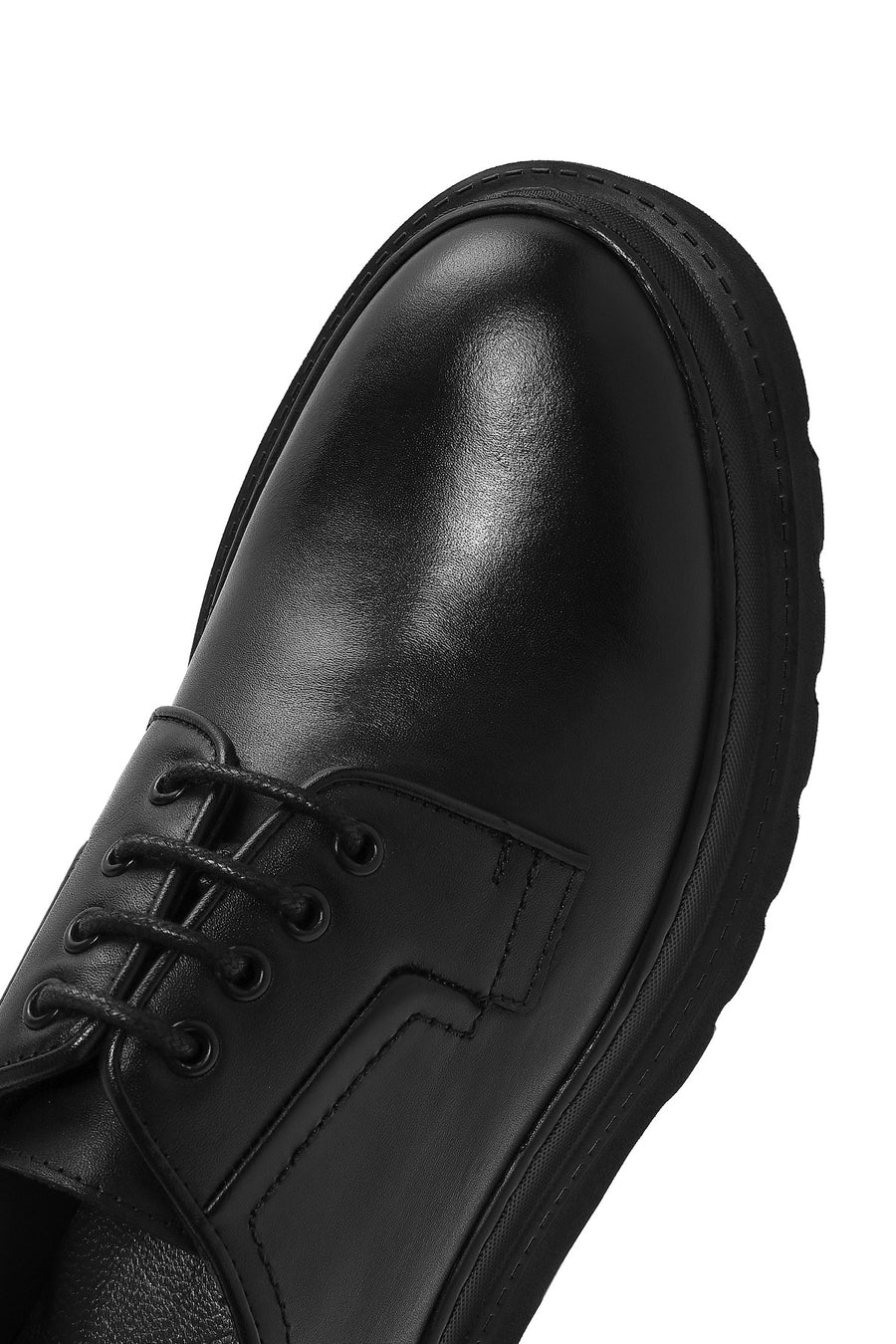 Men's Black Lace-up Leather Casual Shoes