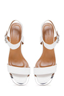 Women's White Thick Heeled Sandals | Derimod